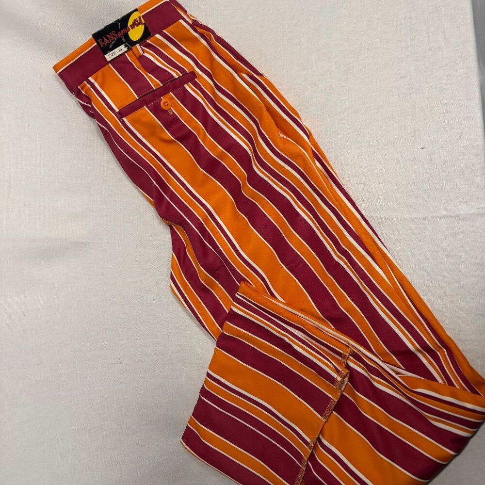 Fans Gone Wild NWT Maroon Orange Striped Pants Virginia Tech Colors Game Day